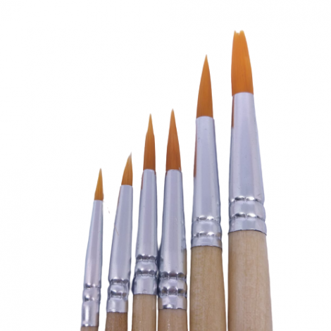 Shining Kuas Gambar - Paint brush set 251-A (set 6) no. 2,4,6,8,10,12
