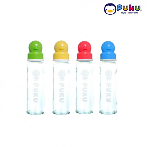 Puku Glass Feeding Bottle 240cc - 10105 [Botol Susu}