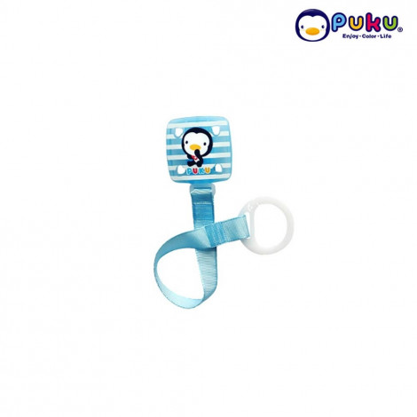 Puku Pacifier Chain 11114 Square Stripe - Blue