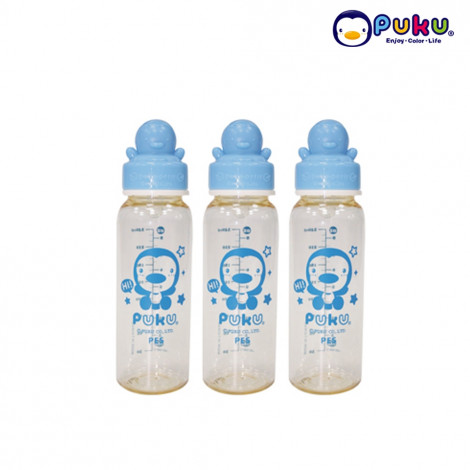 Puku PES Bottle 240cc - 11528 Blue Botol Susu ( 3 pcs )