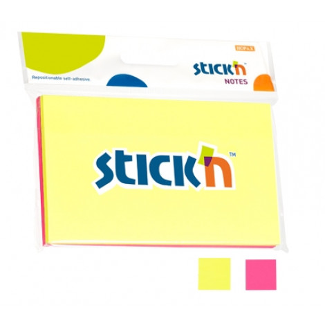 Stick'n Assorted Notes 21097 (3 x 5) Neon 2 Color