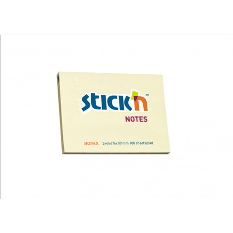 Stick'n 21008 (3 x 4) Pastel Yellow 