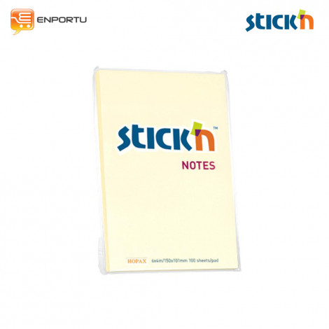 STICK'N Regular Notes Pastel Yellow Color 21014 (6x4 inch)
