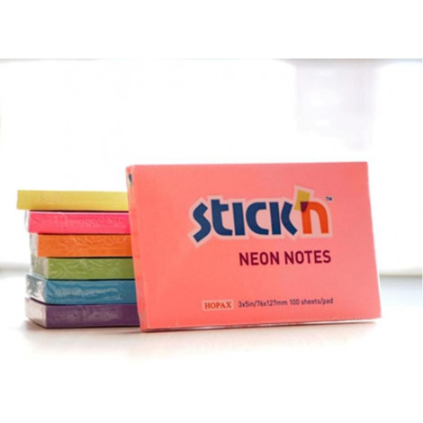 Stick'n 21169 (3 x 5) Neon Magenta