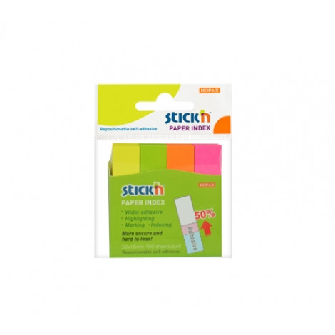 Stick'n Paper Index 21613 (50 x 12 mm) Neon Color