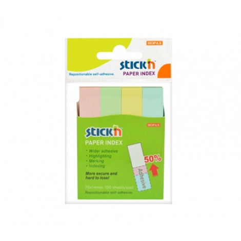Stick'n Paper Index 21614 (76 x 14 mm) Pastel Color