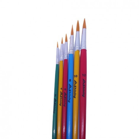 Shining Kuas Gambar - Paint brush set 251-B (set 6) no. 2,4,6,8,10,12