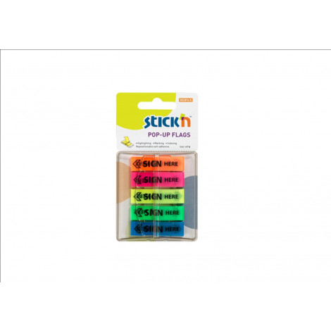 Stick'n  Pop-Up Flags 26004 Film Index 5 colors "Sign Here"