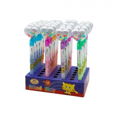 Bensia Pensil Susun 06LM1-2 Hati Glitter Bola Kecil (isi 24pc) TRS