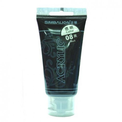 SIMBALION Acrylic Color NAC 75ml - Black (08)
