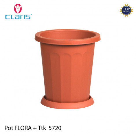 Pot Flora + Tatakan 5720