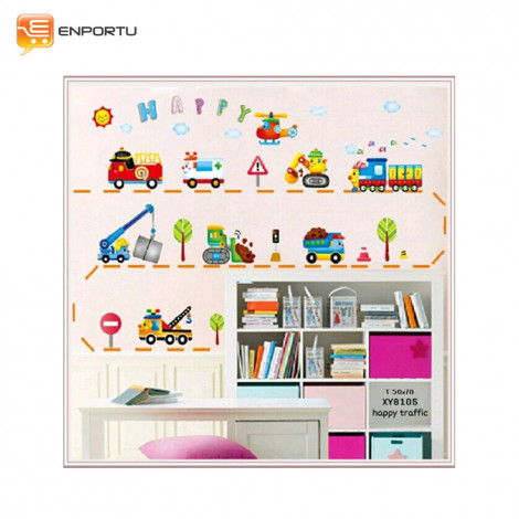 VENP Wall Sticker Transparant - Happy Traffic