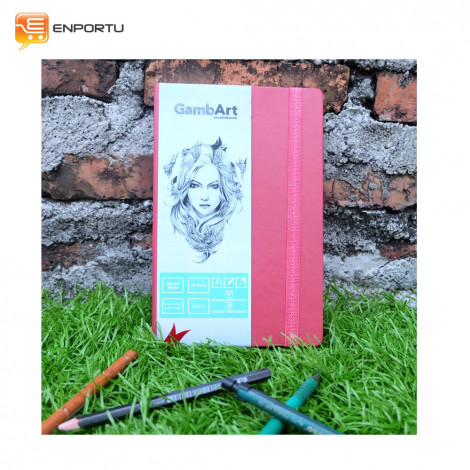 Jual Buku Gambar - GambArt Scratchbook Linen Plastic Red