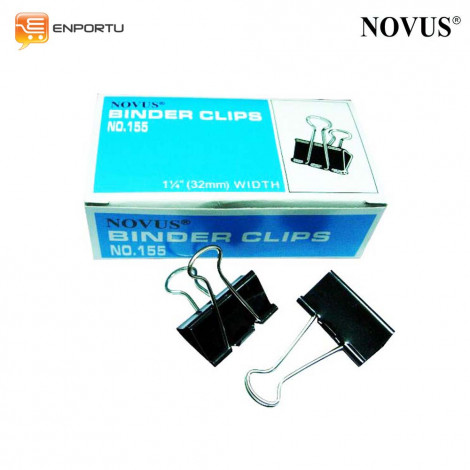 Novus Binder Clips No.155 (1 1/4 inch / 32mm)