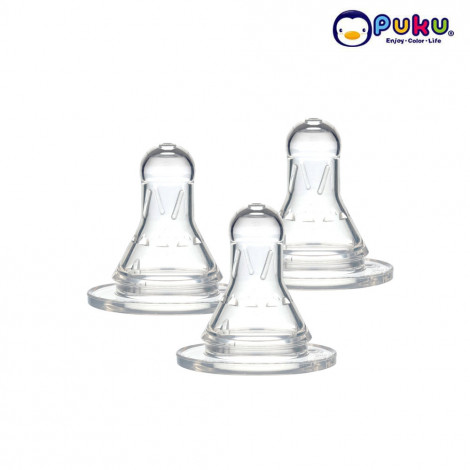 Puku Silicone Nipple Dot Bayi (+) Standard Neck - P10265 [3 Pcs]
