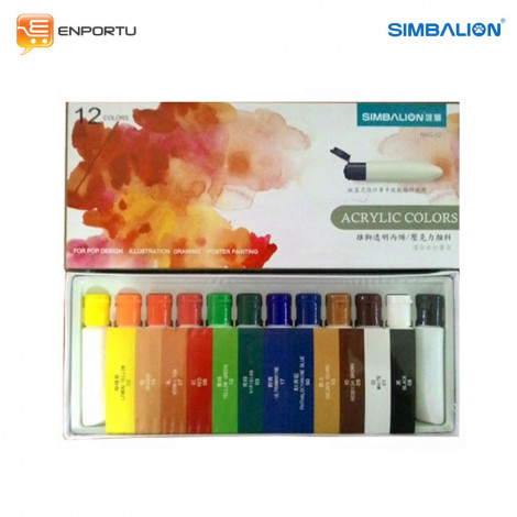 Simbalion Cat Acrylic Set 12 Colors NAC-12 