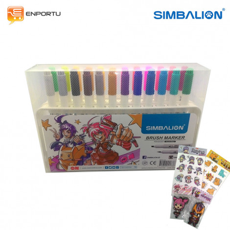 Jual SIMBALION Brush Marker Set 24 Warna