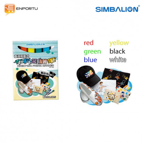 Simbalion Direct Ink Fabric Marker – 6 Colors DFM-240/6