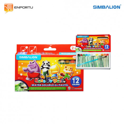 Simbalion Kungfu Duck WaterSoluble Oil Pastel 12 Colors