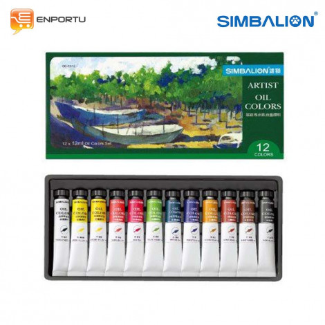 Simbalion Set Oil Color 12 ML - 12 Warna (OC 12/12)