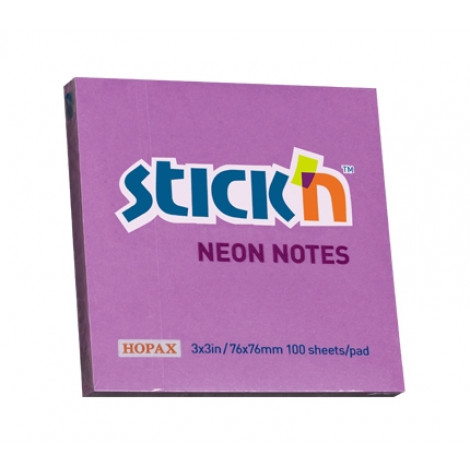 Stick'n 21210 (3 x 3) Neon Purple