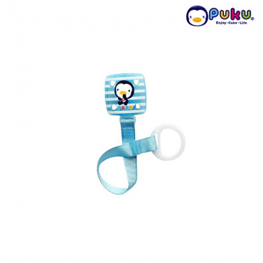 Puku Pacifier Chain 11114 Square Stripe - Blue