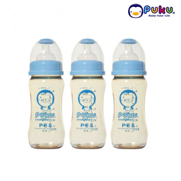 Puku PES Feeding Bottle 270cc - 11530 (3 Pcs) Botol Susu Blue