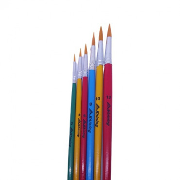 Shining Kuas Gambar - Paint brush set 251-B (set 6) no. 2,4,6,8,10,12
