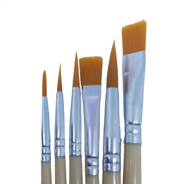 Shining Kuas Gambar - Paint brush set 251-F (set 6) no. 2,4,6,8,10,12