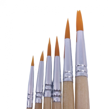 Shining Kuas Gambar - Paint brush set 251-A (set 6) no. 2,4,6,8,10,12
