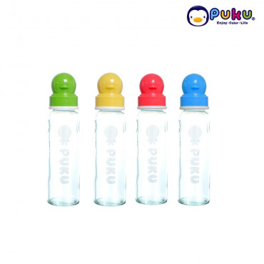 Puku Glass Feeding Bottle 240cc - 10105 [Botol Susu}