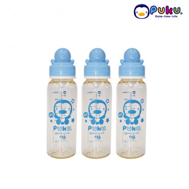 Puku PES Bottle 240cc - 11528 Blue Botol Susu ( 3 pcs )