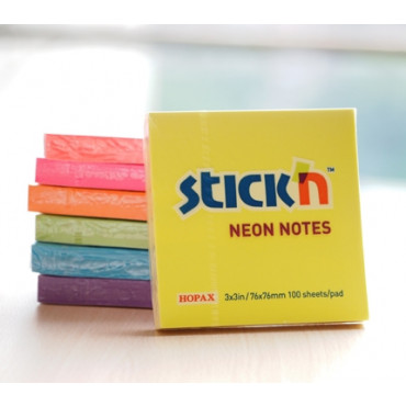 Stick'n 21210 (3 x 3) Neon Purple