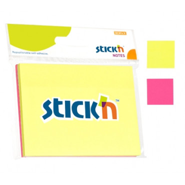 Stick'n Assorted Notes 21095 (3 x 4) Neon 2 Color