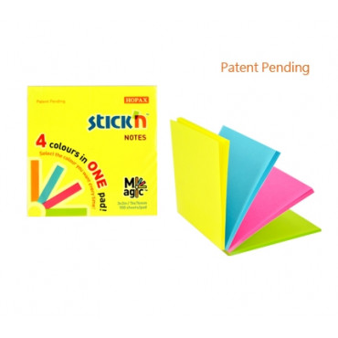 Stick'n Magic Cube 21571 (3 x 3) Neon 4 Colors 
