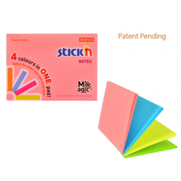 Stick'n Magic Cube 21572 (3 x 4) Neon 4 Colors 