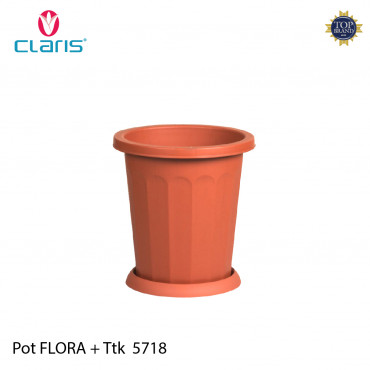 Pot Flora + Tatakan 5718