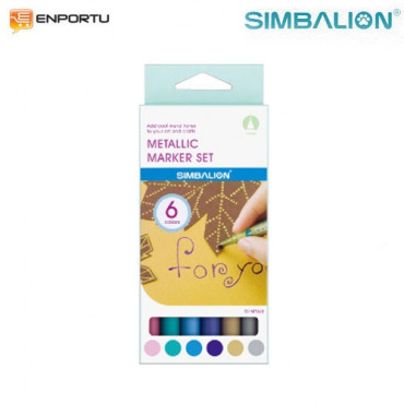 Simbalion Metallic Marker Set – 0.5mm DI-MT6/S