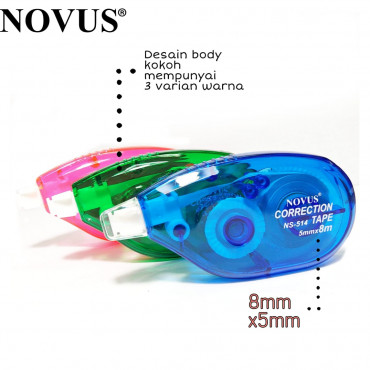 Novus Correction Tape NS-514 (8 mm) / Tip-Ex Kertas