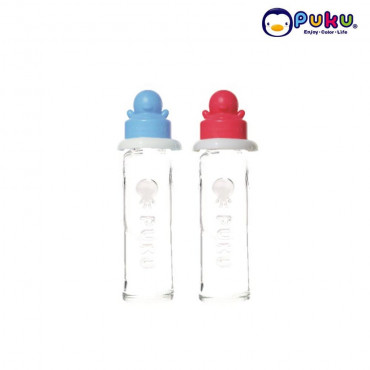 Puku Glass Feeding Bottle 240cc - 10103 [ Botol Susu ]