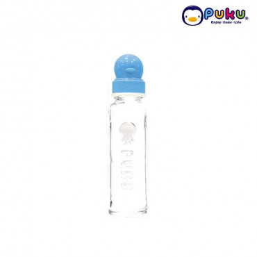 Puku Glass Feeding Bottle 240cc - 10105 [Botol Susu} Blue