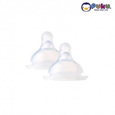 Puku Sillicone Nipple Dot Bayi (+) WideNeck [2 Pcs] -10234 Dot Bayi