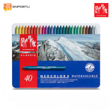 Jual Crayon CARAN D`ACHE Neocolor II Metal Box 40 Colors