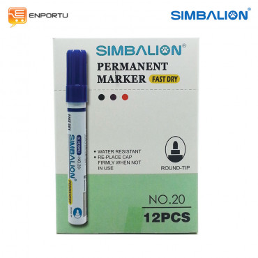 SIMBALION Spidol Permanent Blue - 1 Lusin