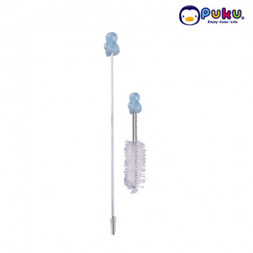 Puku Bottle Brush Set (2 Pcs) - P10402 Blue Sikat Botol
