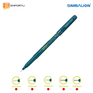 Simbalion Drawing Pen Set Red
