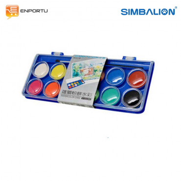 Jual Cat Air SIMBALION Water Color Cake (12 Colors)