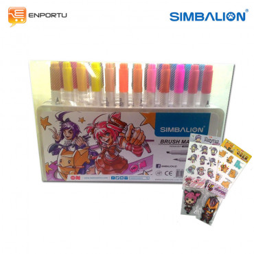 SIMBALION Brush Marker Set 36